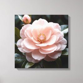 Blushing Camellia Adornment Leinwanddruck