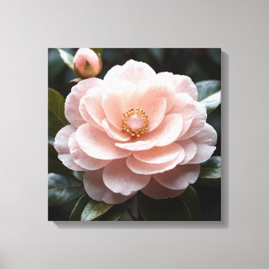 Blushing Camellia Adornment Leinwanddruck (Vorderseite)