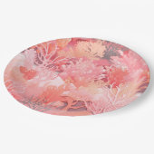 Blushing coral pappteller (Schrägansicht)