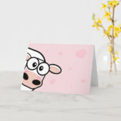 Blushing Cow and Heargreeting Card Karte (Gelbe Blume)