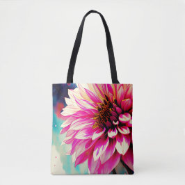 Blushing Dahlia Watercolor Eleganz Tasche
