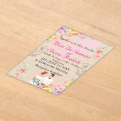 Blushing Elegance: Akryllische Einladung zur Hochz (Ablage )