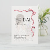 Blushing Elegance Bridal Dusche Einladung (Stehend Vorderseite)