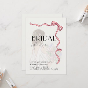 Blushing Elegance Bridal Dusche Einladung