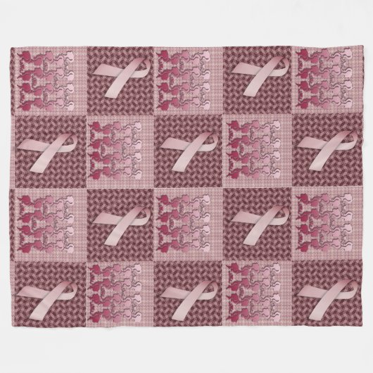 Blushing Femininity BCA Ribbon Fleecedecke (Vorderseite (Horizontal))