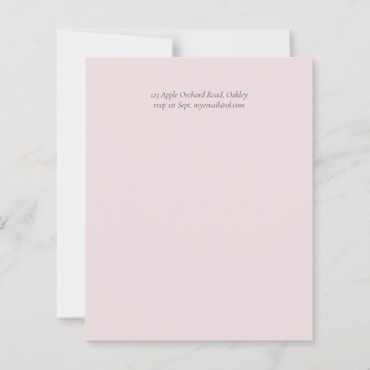 Blushing Flamingos Tropical Beach Hochzeit (Rückseite)