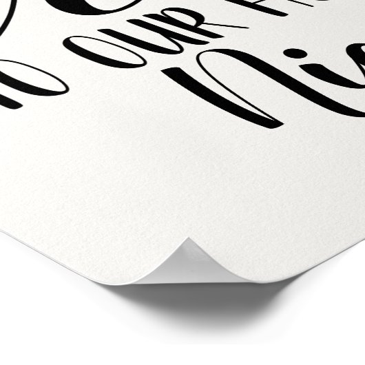 Blushing Floral Blooms botanische Begrüßung Poster (Ecke)