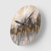 Blushing Forest I Runde Wanduhr (Winkel)