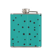 Blushing Fox and Dots Muster Flachmann (Rückseite)