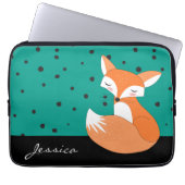 Blushing Fox mit Individuelle Name Laptopschutzhülle (Vorderseite)