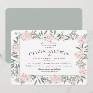 Blushing Garden Wedding Brautparty Einladung