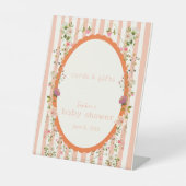 Blushing Garden Whimsical Baby Cards & Geschenke Sockelschild (Vorderseite)