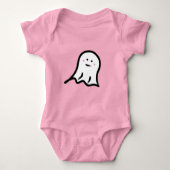 Blushing Ghost Niedlich Halloween Baby Strampler (Vorderseite)