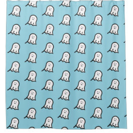 Blushing Ghost Niedlich Halloween Duschvorhang