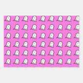 Blushing Ghost Niedlich Halloween Geschenkpapier Set (Vorderseite 3)