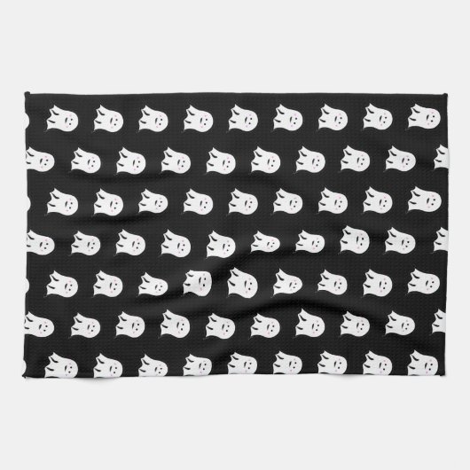 Blushing Ghost Niedlich Halloween Geschirrtuch (Horizontal)