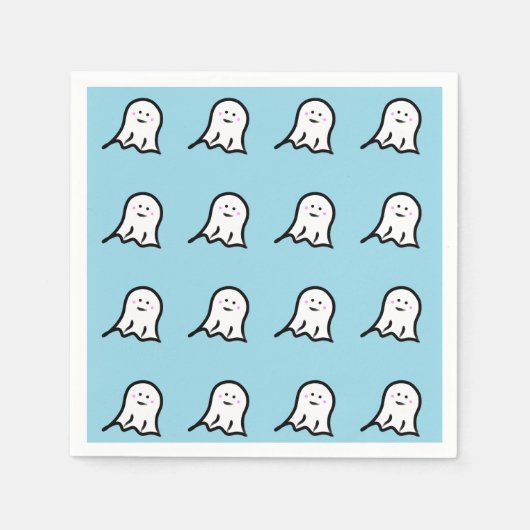 Blushing Ghost Niedlich Halloween Serviette (Vorderseite)