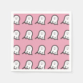 Blushing Ghosts Niedlich Halloween Serviette (Vorderseite)