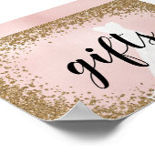 Blushing Glitzer Bridal Dress Bridal Geschenke Zei Poster (Ecke)