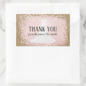 Blushing Glitzer Bride Future Mrs. Rechteckiger Aufkleber (Tasche)