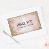 Blushing Glitzer Bride Future Mrs. Rechteckiger Aufkleber (Umschlag)