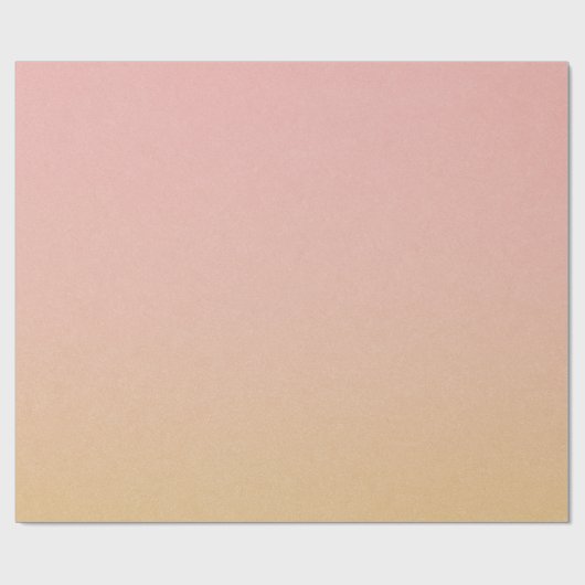 Blushing Gold Luxe Ombre Geschenkpapier (Flach)