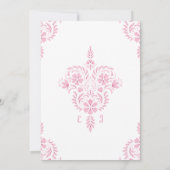 Blushing Heirloom Wedding Einladung (Rückseite)