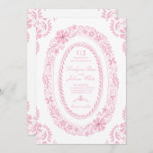 Blushing Heirloom Wedding Einladung (Vorne/Hinten)