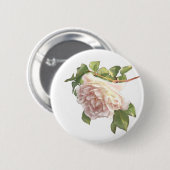 Blushing Ivory Peach Rose Button (Vorne & Hinten)