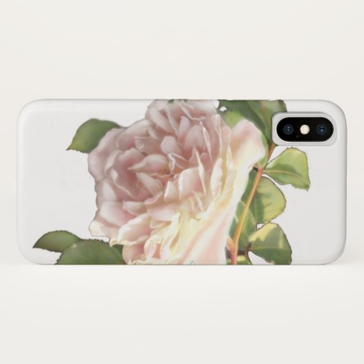 Blushing Ivory Peach Rose Case-Mate iPhone Hülle (Rückseite (Horizontal))