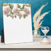 Blushing Ivory Peach Rose Fotoplatte (Seite)