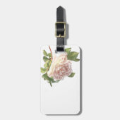 Blushing Ivory Peach Rose Gepäckanhänger (Vorderseite vertikal)