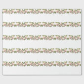 Blushing Ivory Peach Rose Geschenkpapier (Flach)