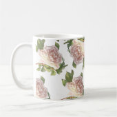 Blushing Ivory Peach Rose Kaffeetasse (Links)