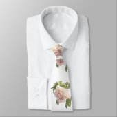 Blushing Ivory Peach Rose Krawatte (Gebunden)