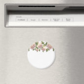 Blushing Ivory Peach Rose Magnet (In Situ (Geschirrspüler))