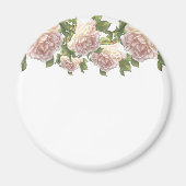 Blushing Ivory Peach Rose Magnet (Vorne)