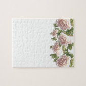 Blushing Ivory Peach Rose Puzzle (Horizontal)
