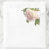 Blushing Ivory Peach Rose Rechteckiger Aufkleber (Tasche)