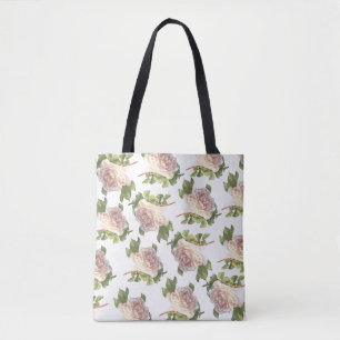 Blushing Ivory Peach Rose Tasche
