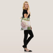 Blushing Ivory Peach Rose Tasche (Am Model)