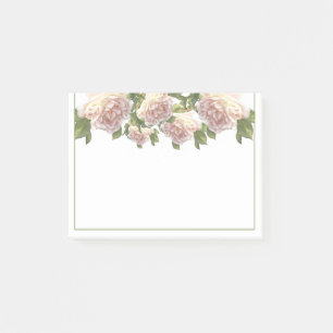 Blushing Ivory soft pink Peach Rose Post-it Klebezettel