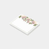 Blushing Ivory soft pink Peach Rose Post-it Klebezettel (angewinkelt)