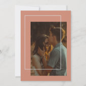 Blushing Liebe - Rosa & Grau Moderne Einladung (Rückseite)