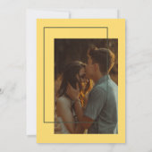 Blushing Liebe - Sunshine Yellow Moderne Einladung (Rückseite)