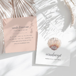 Blushing-Muschel Quadratische Visitenkarte