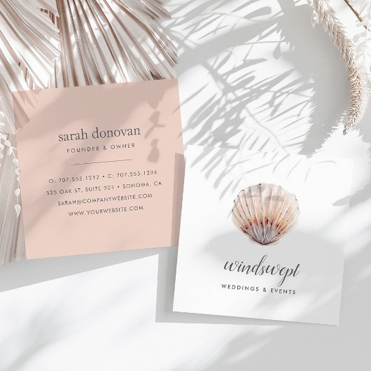 Blushing-Muschel Quadratische Visitenkarte