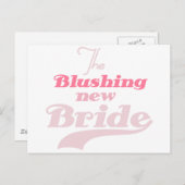 Blushing New Bride Postkarte (Vorne/Hinten)
