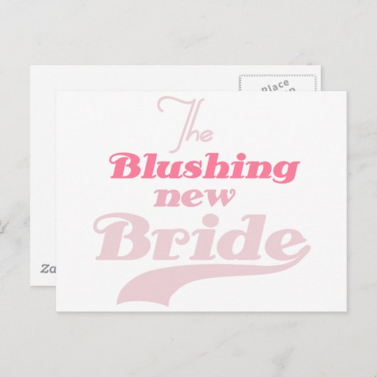 Blushing New Bride Postkarte (Vorne/Hinten)
