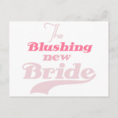 Blushing New Bride Postkarte (Vorderseite)